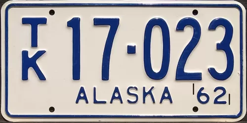 ALASKA 1962 TRUCK LICENSE PLATE