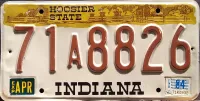 INDIANA 1984 LICENSE PLATE