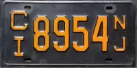 NEW JERSEY 1957-1958 LICENSE PLATE