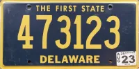 DELAWARE 2023 LICENSE PLATE