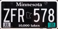 MINNESOTA 2025 BLACK LICENSE PLATE