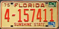 FLORIDA 1977 LICENSE PLATE - A