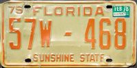 FLORIDA 1978 ORANGE LICENSE PLATE