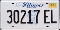 ILLINOIS 2021 ELECTRIC VEHICLE LICENSE PLATE