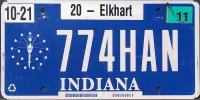 INDIANA 2011 LICENSE PLATE - A