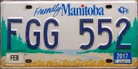 MANITOBA 2017 LICENSE PLATE
