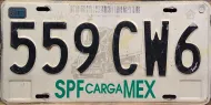 MEXICO 1998 INTERSTATE TRUCK LICENSE PLATE