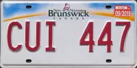 NEW BRUNSWICK 2019 COMMERCIAL LICENSE PLATE