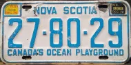NOVA SCOTIA 1975 LICENSE PLATE