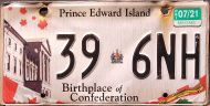 PRINCE EDWARD ISLAND 2021 LICENSE PLATE