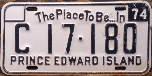 PRINCE EDWARD ISLAND 1974 COMMERCIAL TRUCK LICENSE PLATE