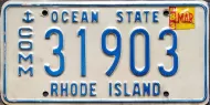 RHODE ISLAND 1983 COMMERCIAL LICENSE PLATE