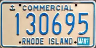 RHODE ISLAND 1997 COMMERCIAL LICENSE PLATE