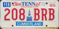 TENNESSEE 1995 LICENSE PLATE - A