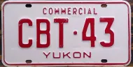 YUKON COMMERCIAL TRUCK LICENSE PLATE